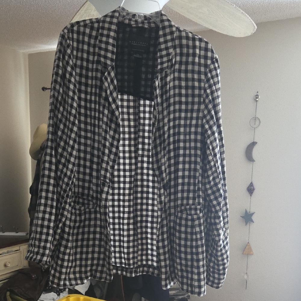 Sanctuary Black and White Checkered Blazer